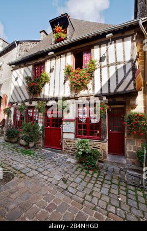 Dol-de-Bretagne is a commune in the Ille-et-Vilaine department in the Brittany region. Awarded as 'Petite cité de caractère', small place with character. Stock Photo