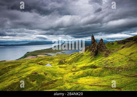 Old Man of Storr, Isle of Skye, Scotland Stock Photo