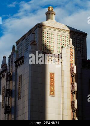 Art deco architecture, downtown office building next to San jacinto Plaza in El Paso Stock Photo