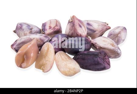 peanut bean isolated on white, peanut clipping path Stock Photo