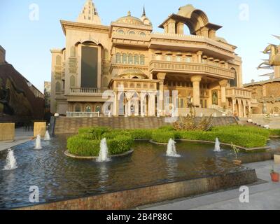 Swaminarayan Akshardham complex  a Hindu temple and a spiritual-cultural campus in Delhi, India Stock Photo