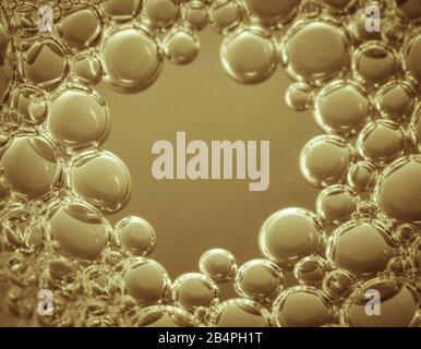 Macro shots soapy water bubbles close-up Stock Photo