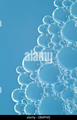 Macro shots soapy water bubbles close-up Stock Photo