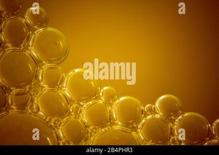 Macro shots soapy water bubbles close-up Stock Photo