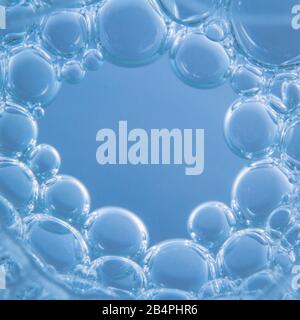 Macro shots soapy water bubbles close-up Stock Photo
