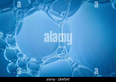 Macro shots soapy water bubbles close-up Stock Photo