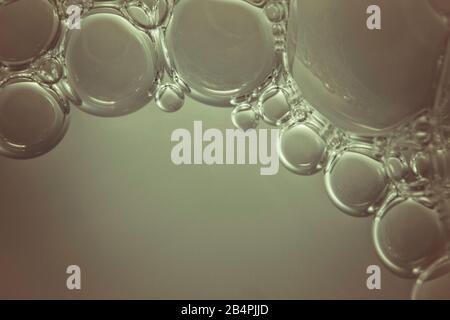 Macro shots soapy water bubbles close-up Stock Photo