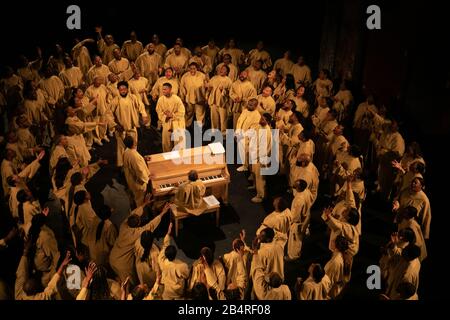 Kanye West Sunday Service showduring Paris Fashion Week fallwinter 20-21 Stock Photo