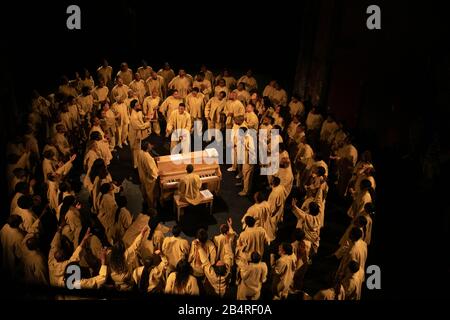 Kanye West Sunday Service showduring Paris Fashion Week fallwinter 20-21 Stock Photo