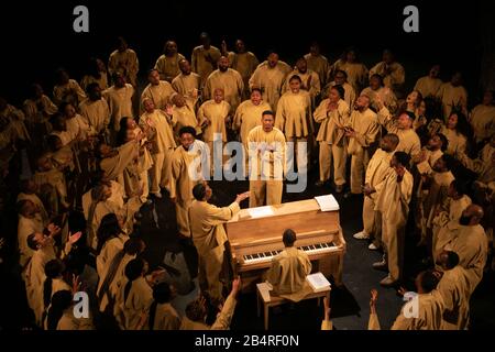 Kanye West Sunday Service showduring Paris Fashion Week fallwinter 20-21 Stock Photo