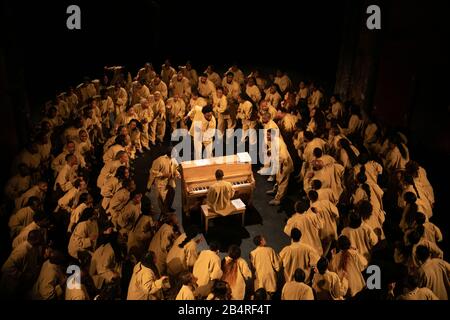 Kanye West Sunday Service showduring Paris Fashion Week fallwinter 20-21 Stock Photo