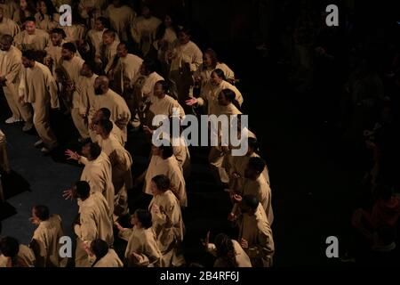 Kanye West Sunday Service showduring Paris Fashion Week fallwinter 20-21 Stock Photo