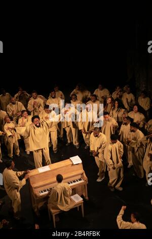 Kanye West Sunday Service showduring Paris Fashion Week fallwinter 20-21 Stock Photo