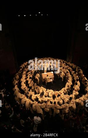 Kanye West Sunday Service showduring Paris Fashion Week fallwinter 20-21 Stock Photo