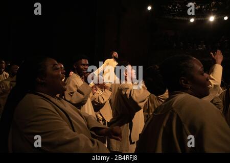 Kanye West Sunday Service showduring Paris Fashion Week fallwinter 20-21 Stock Photo
