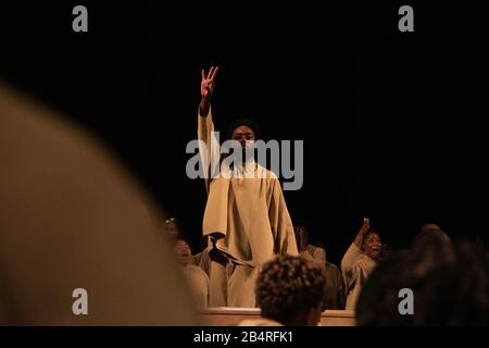 Kanye West Sunday Service showduring Paris Fashion Week fallwinter 20-21 Stock Photo