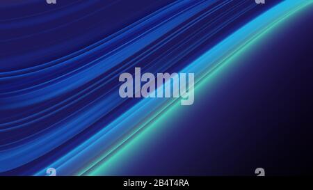 A vector illustration of abstract gradient streaks in curvy shape.