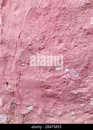 Pink stone rough old wall spray painted texture concrete background in retro style with copy space Stock Photo