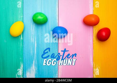 Easter egg, happy Easter sunday hunt holiday decorations Stock Photo