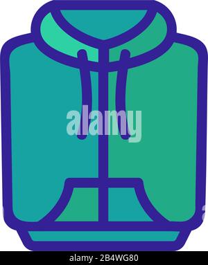 hoodie icon vector. Isolated contour symbol illustration Stock Vector