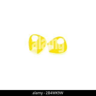 Grains of ripe juicy corn closeup isolated. Stock Vector