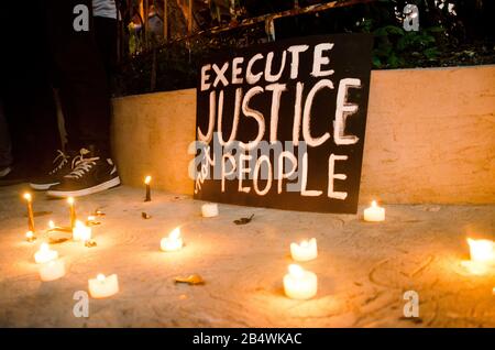 Students having a protest against death penalty in the Philippines Stock Photo