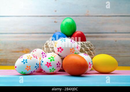 Easter egg, happy Easter sunday hunt holiday decorations Stock Photo
