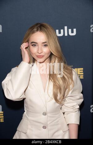 New York, United States. 06th Mar, 2020. Sabrina Carpenter attends the premiere of 'Big Time Adolescence' at Metrograph in New York City. Credit: SOPA Images Limited/Alamy Live News Stock Photo