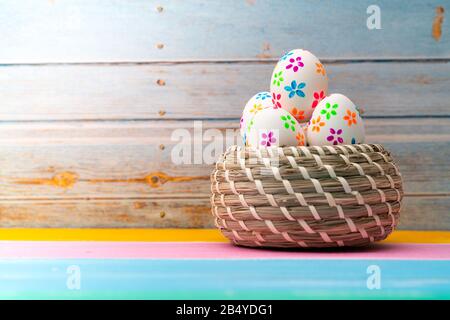 Easter egg, happy Easter sunday hunt holiday decorations Stock Photo