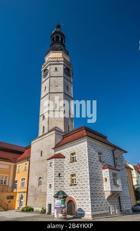 Ratusz (Town Hall) at Rynek (Market Square) in Boleslawiec, Lower Silesia, Poland Stock Photo