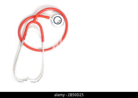 Standard medical stethoscope isolated on a white background Stock Photo ...
