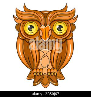 Decorative Owl Illustration Suitable For Greeting Card, Poster Or T-shirt Printing. Stock Vector