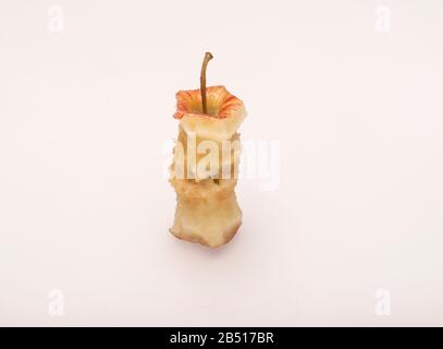 gala apple core Stock Photo
