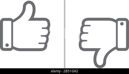 Like and Dislike button Stock Vector
