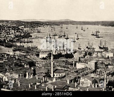 Constantinople and the Bosphorus, Turkey. Europe. Old photograph late 19th century from Portfolio of Photographs by John L Stoddard 1899 Stock Photo