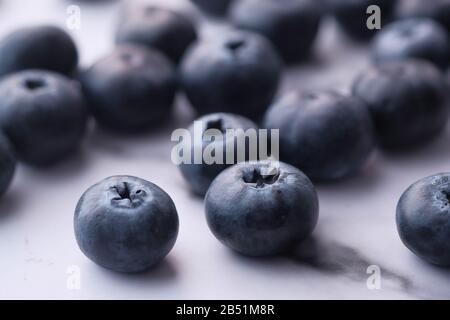 Close up of blue berry on white background  Stock Photo