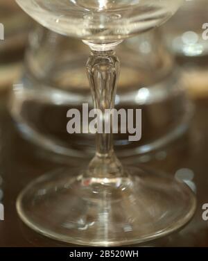 Glass stem wine glass in a bar Stock Photo