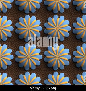 Plastic background tiles with embossed abstract ornament Stock Photo