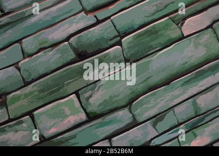 Abstract multicolored image, made with a brush. Stock Vector