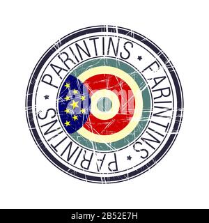 City of Parintins, Brazil postal rubber stamp, vector object over white background Stock Vector