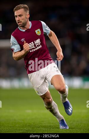 Burnley, UK. 07th Mar, 2020. Charlie Taylor of Burnley during the Premier League match between Burnley and Tottenham Hotspur at Turf Moor on March 7th 2020 in Burnley, England. (Photo by Daniel Chesterton/phcimages.com) Credit: PHC Images/Alamy Live News Stock Photo