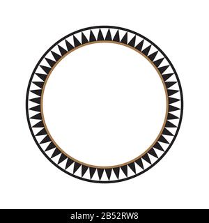 Ethnic african tribal round vector art frame Stock Vector
