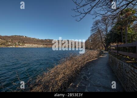 a fantastic view of Lake d'Orta, Piedmont, Lombardy, Italy Stock Photo