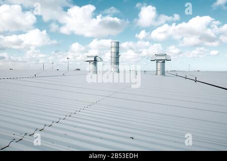 Industrial Warehouse Roof Stock Photo