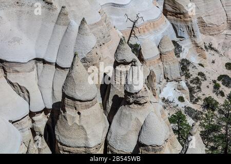 A superb, welded tuff hike at Kasha Katuwe in New Mexico. Stock Photo