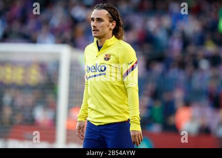BARCELONA, SPAIN - MARCH 07: Antoine Griezmann of FC Barcelona during the Liga match between FC Barcelona and Real Sociedad at Camp Nou on March 07, 2020 in Barcelona, Spain. Stock Photo