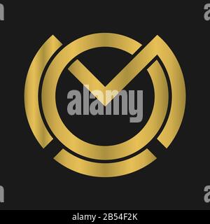 O , M , OM , MO letter logo design and monogram logo Stock Vector