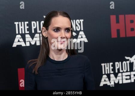 New York, United States. 05th Mar, 2020. Winona Ryder attends HBO's 'The Plot Against America' premiere at Florence Gould Hall in New York City. Credit: SOPA Images Limited/Alamy Live News Stock Photo