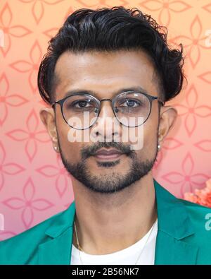 BURBANK, LOS ANGELES, CALIFORNIA, USA - MARCH 07: Utkarsh Ambudkar arrives at the Los Angeles Premiere Of Disney Junior's 'Mira, Royal Detective' held at the Walt Disney Studios Main Theater on March 7, 2020 in Burbank, Los Angeles, California, United States. (Photo by Xavier Collin/Image Press Agency) Stock Photo