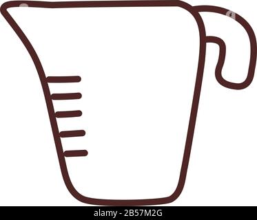 measuring jug, line style icon vector illustration design Stock Vector